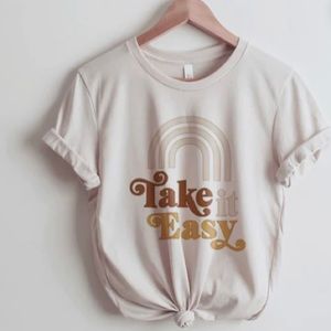 Boho rainbow graphic tee